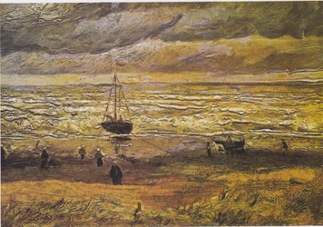 Strand von Scheveningen bei stürmischem Wetter